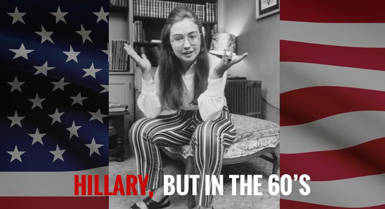 Hillary-in-the-sixties wacky political halloween costume